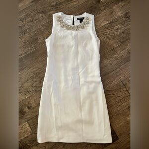 Whitehouse Blackmarket White Jeweled Dress